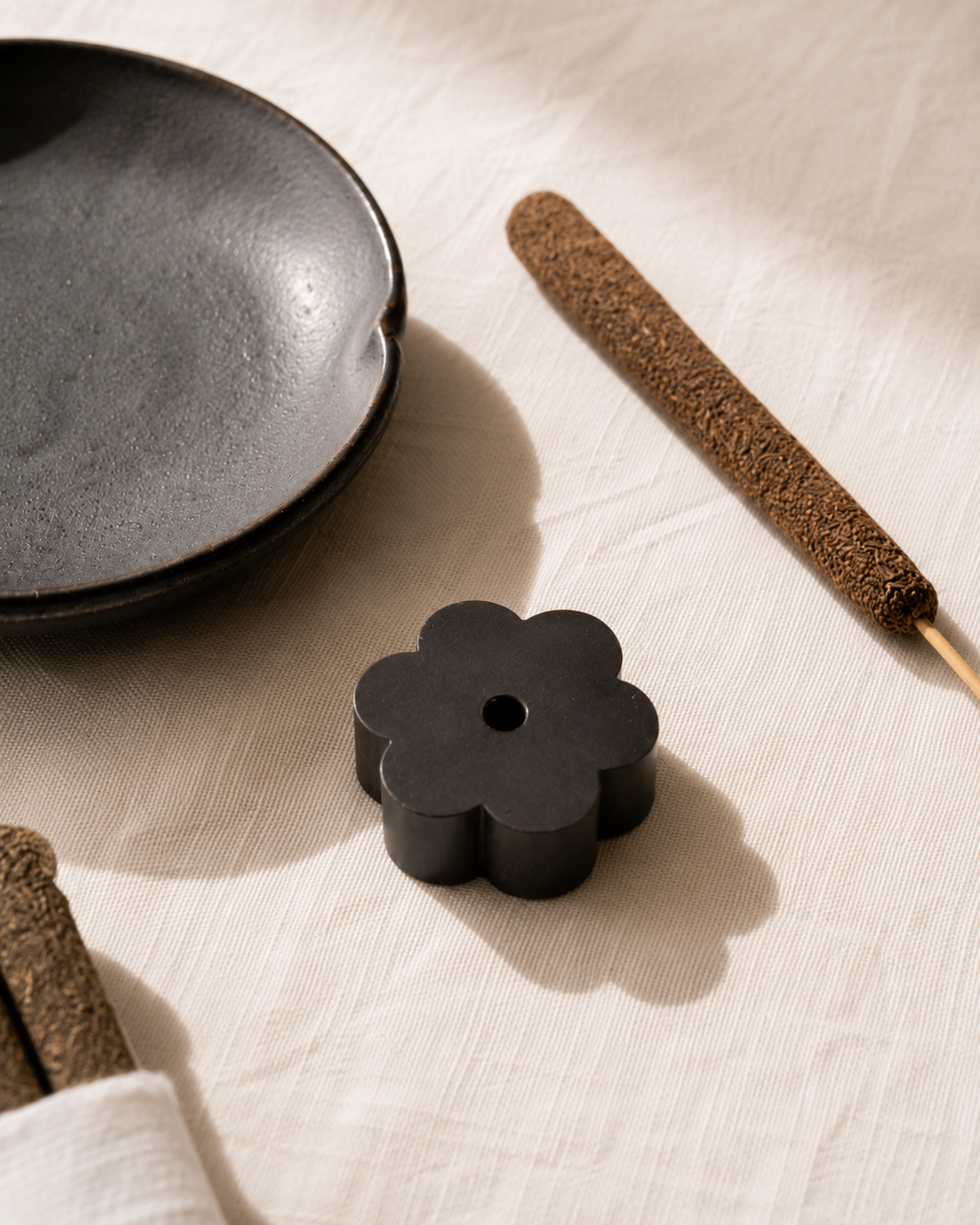brass flower incense holder