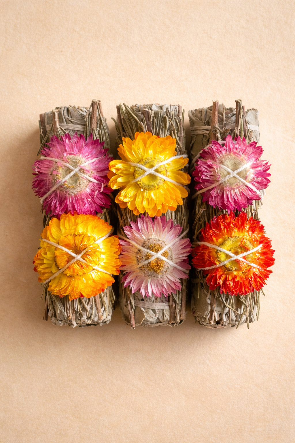 white sage & flower smudge