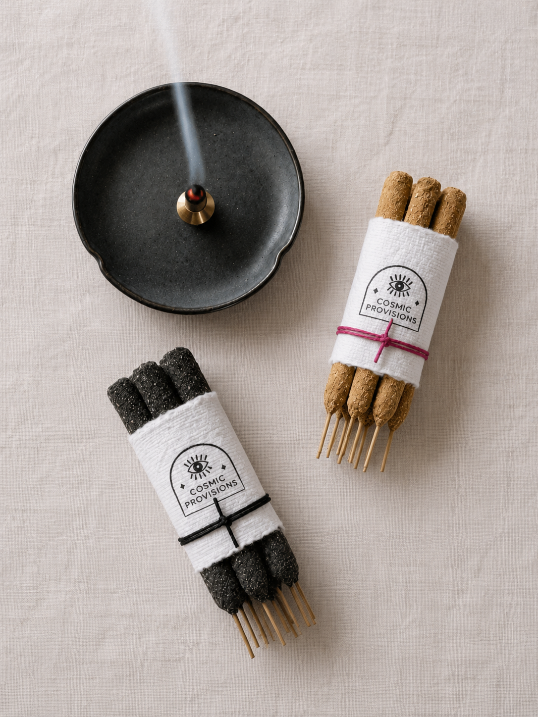 Palo santo and black copal incense sticks handrolled in Cusco Peru — Cosmic Provisions Day + Night Duo