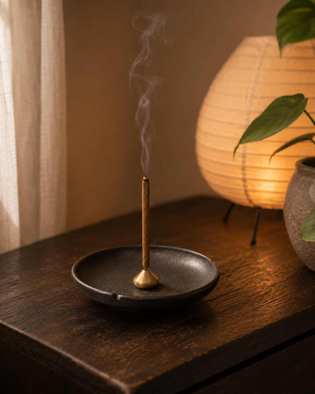 brass drop incense holder — petite