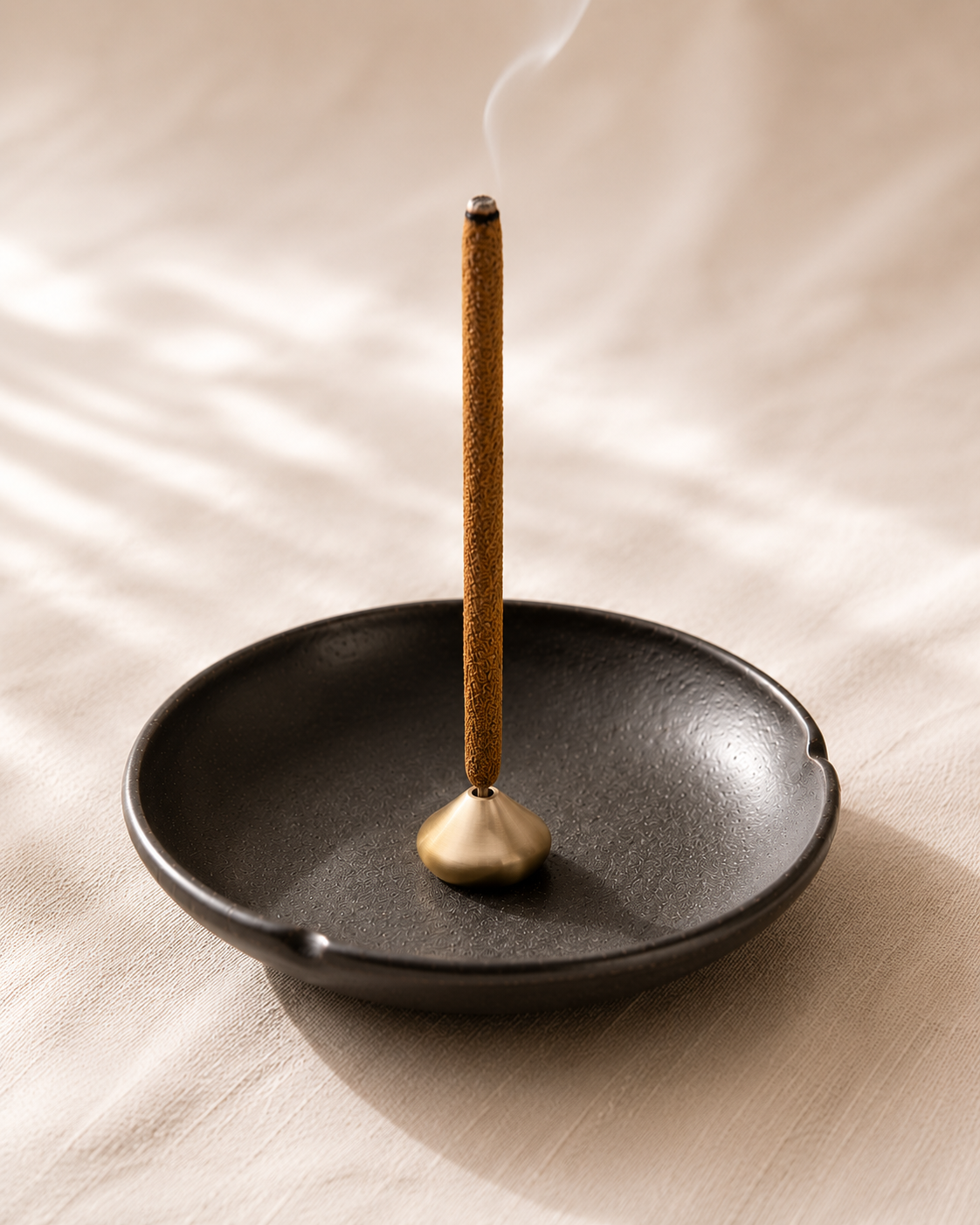 brass drop incense holder — petite